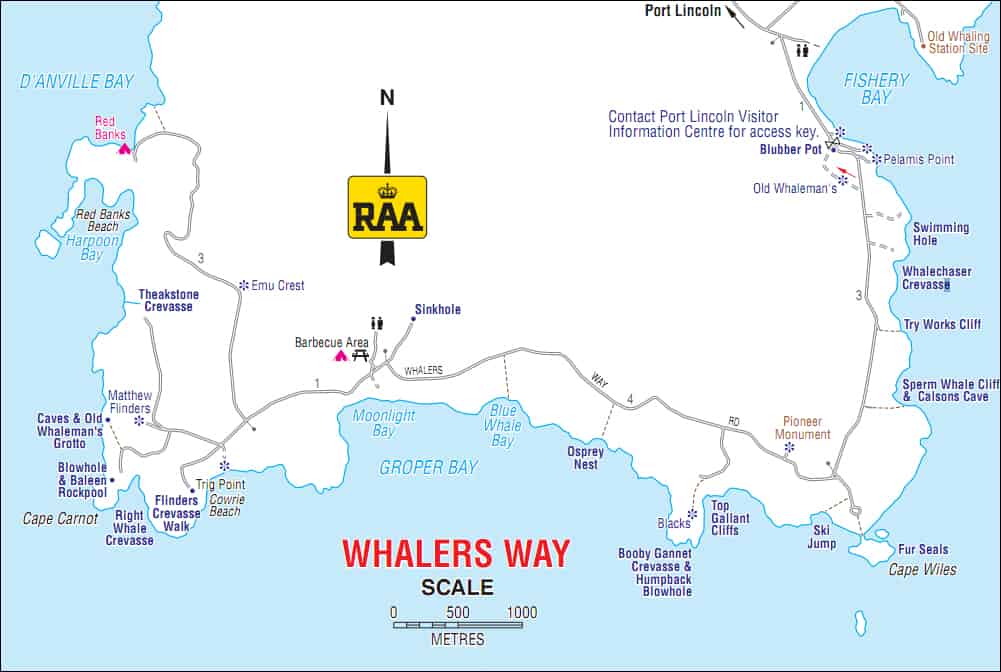 Whalers Way Map